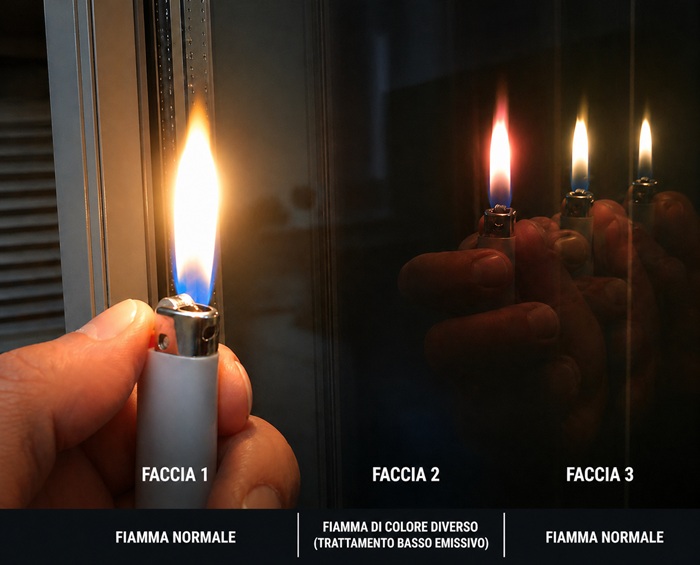 vetro basso emissivo con argon e warm edge