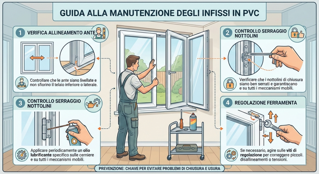 manutenzione infissi in pvc