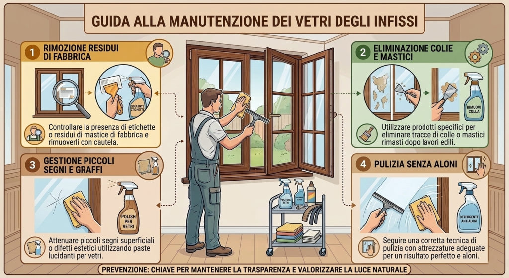 manutenzione vetri