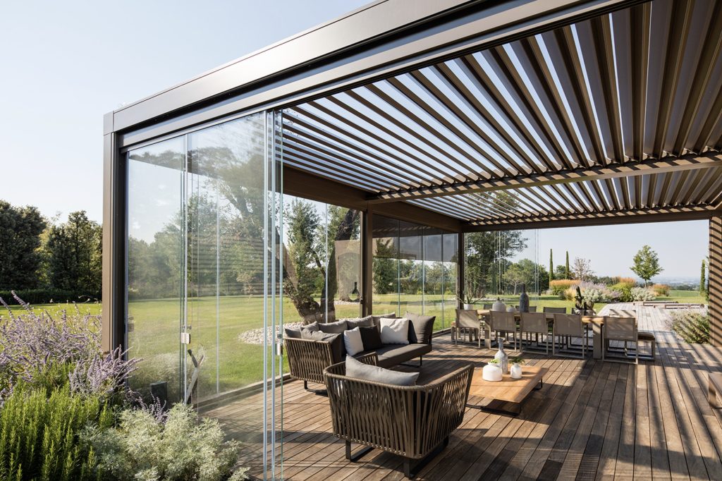 pergola addossata