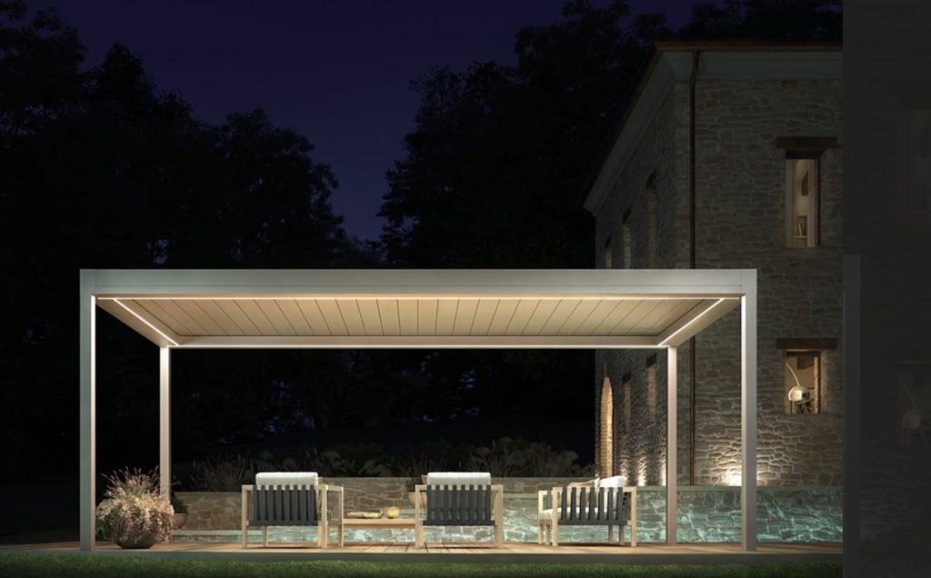 pergola con led