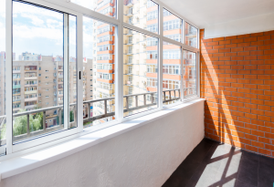 balcone chiuso da vetrate