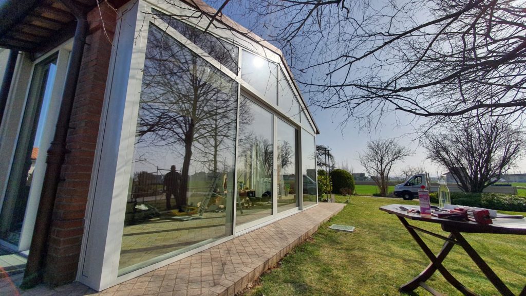 veranda in alluminio anodizzato