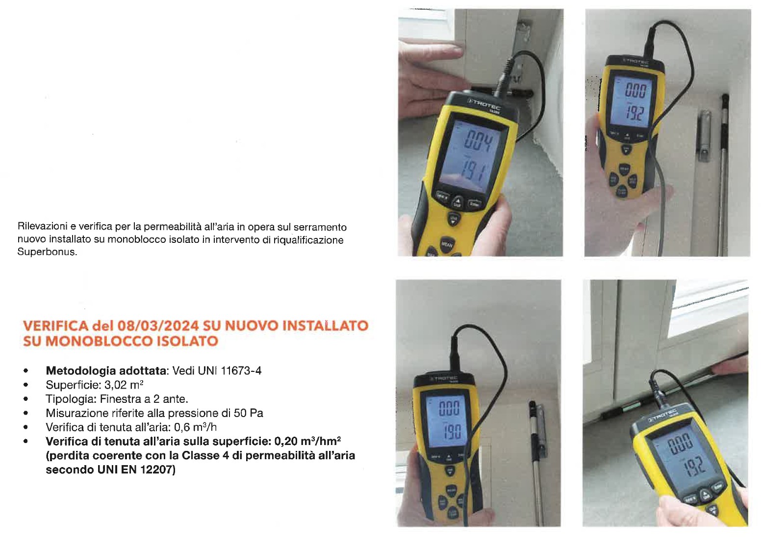 test posa infissi 2024