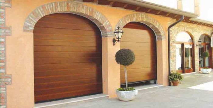 portoni garage sezionale legno