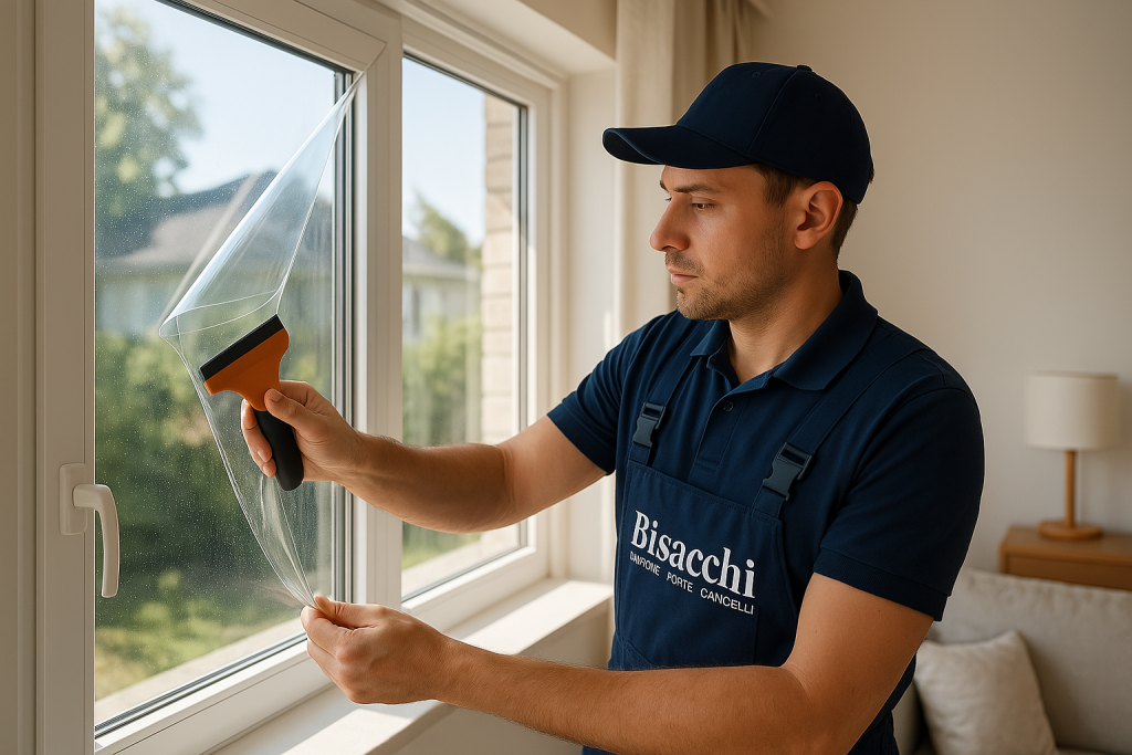 Installazione delle pellicole termiche per vetri