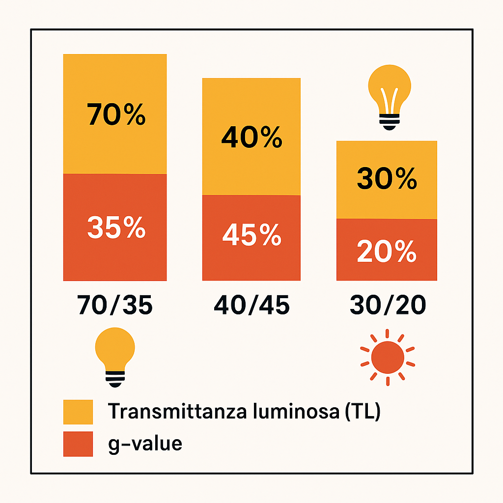 tipi di vetri selettivi