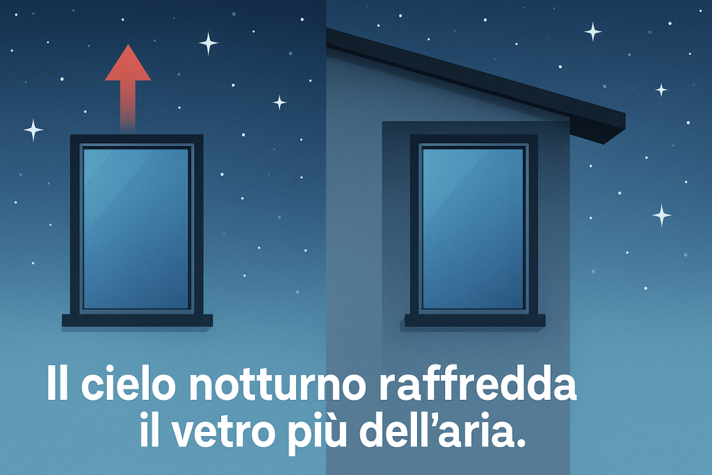 Condensa sul vetro esterno