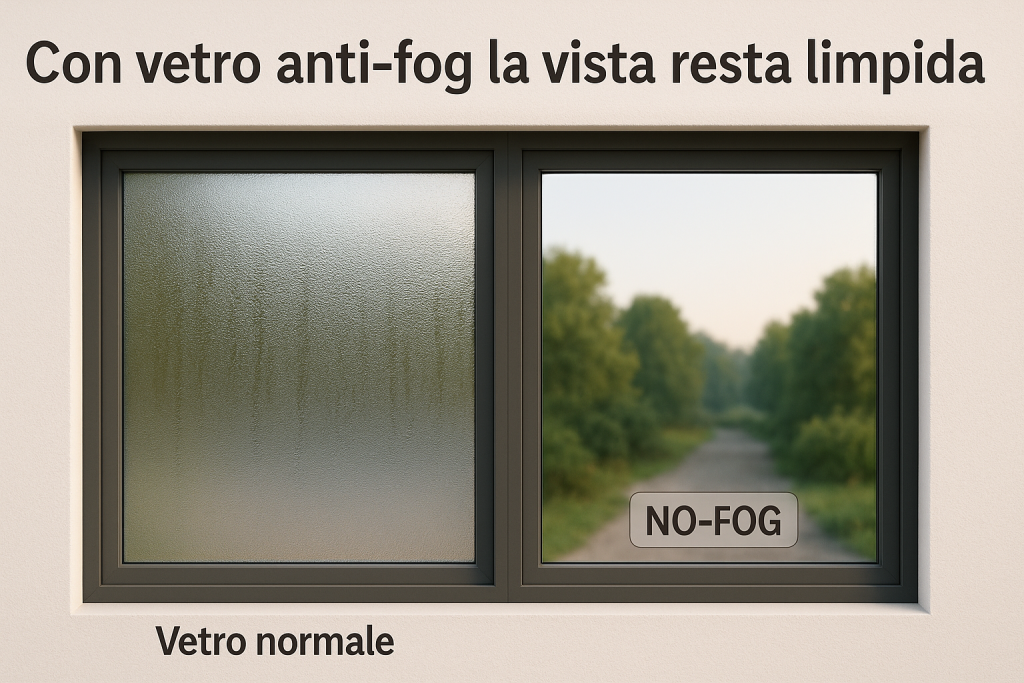 vetro anti condensa esterna