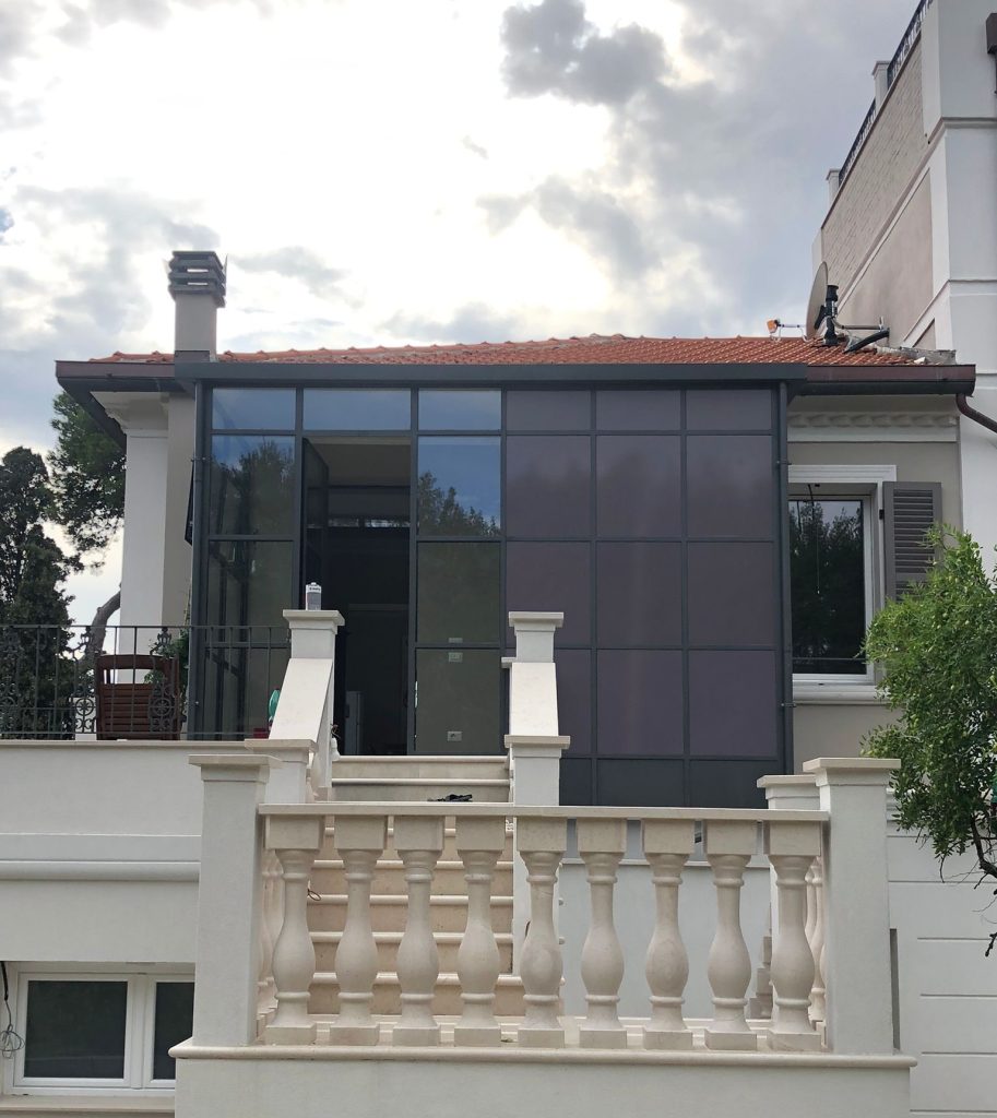 Veranda a tettoia