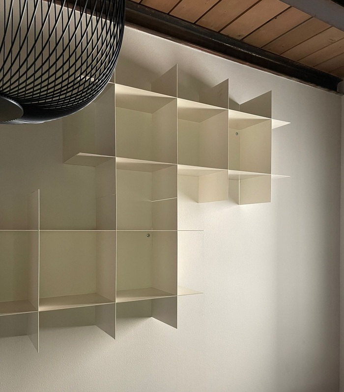 libreria design fero verniciato