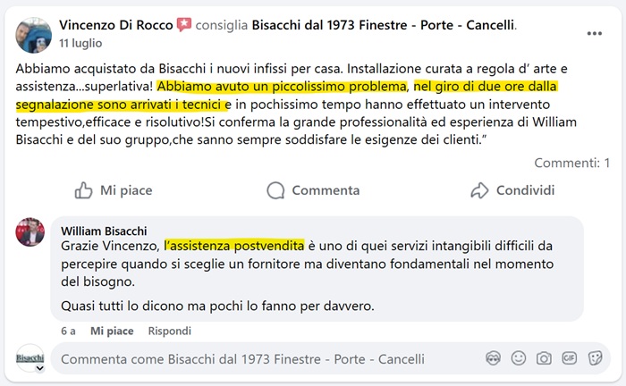 garanzia infissi assistenza