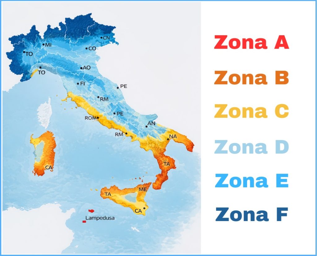 Zone climatiche italia
