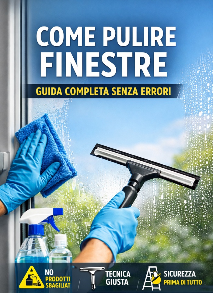 come pulire finestre