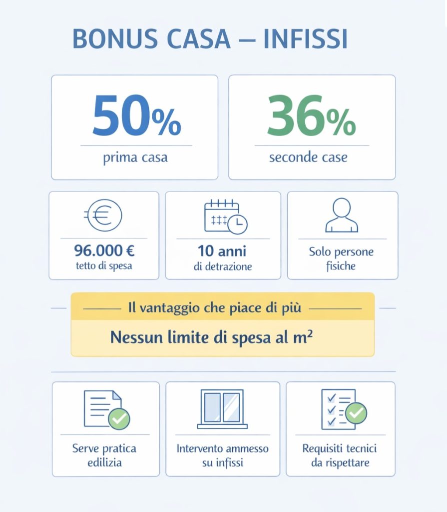 bonus casa infissi 2026