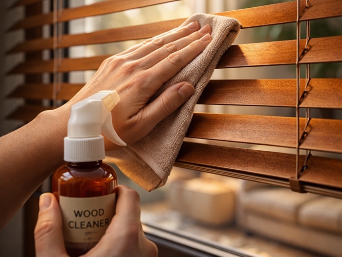 come pulire le veneziane in legno