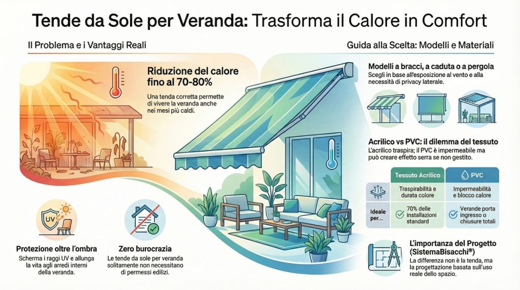 tende da sole per veranda