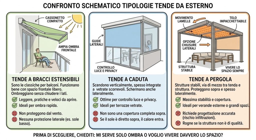tende da sole per verande