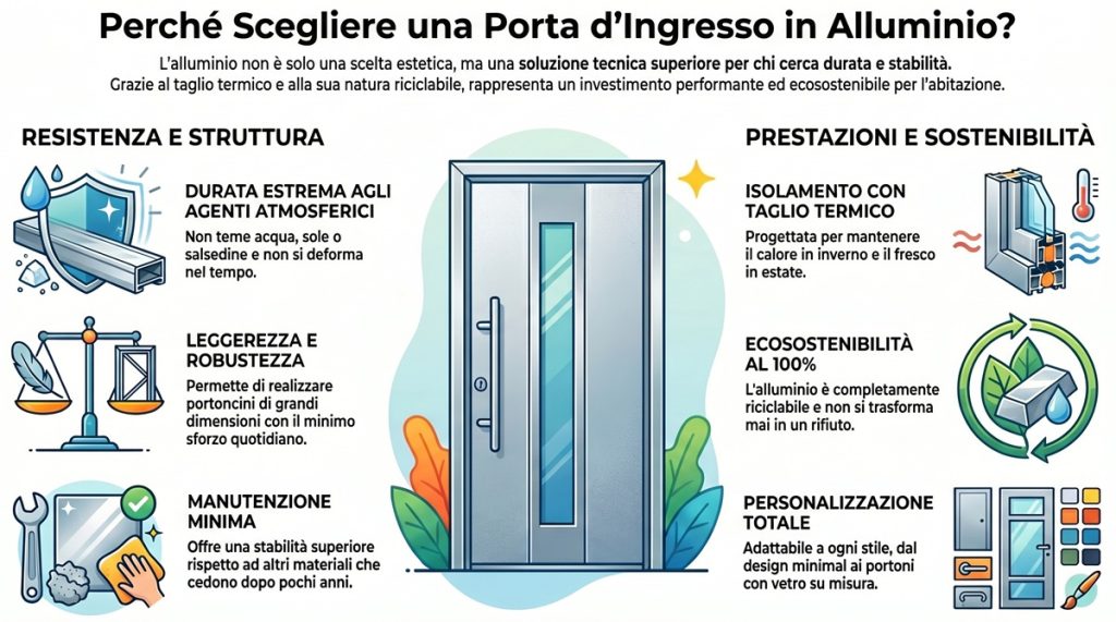 porte d'ingresso alluminio