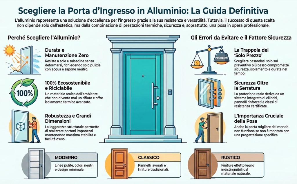 porte d'ingresso in alluminio