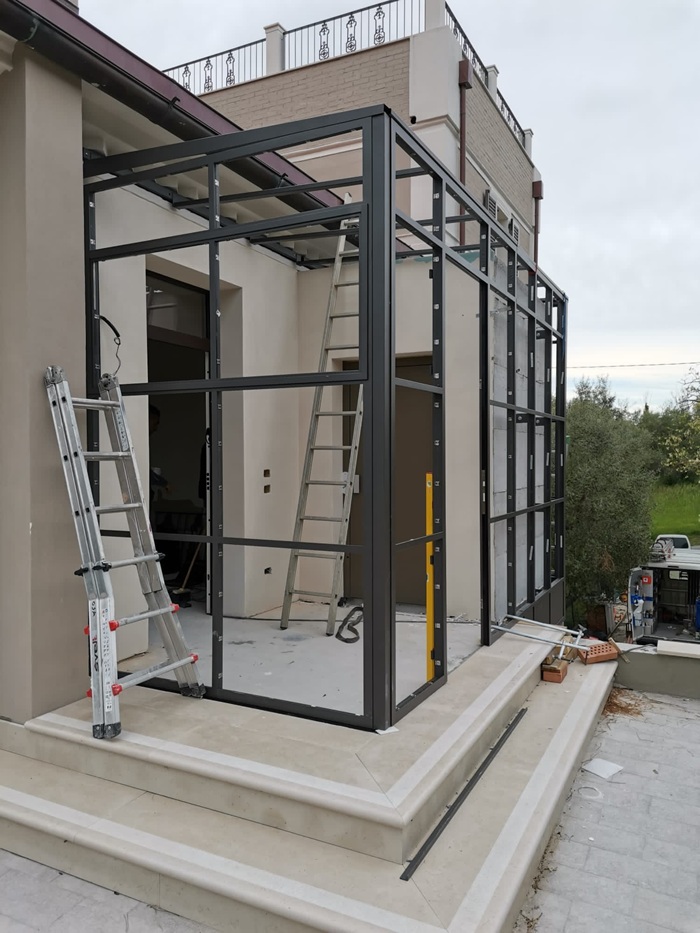 veranda prefabbricata posa