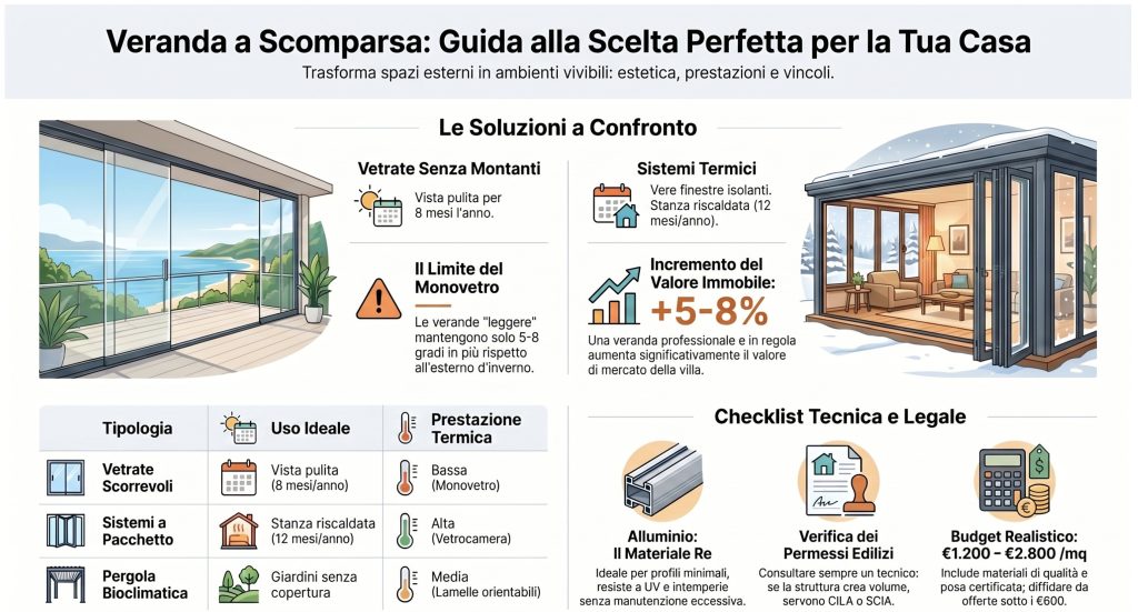 veranda vetro a scomparsa