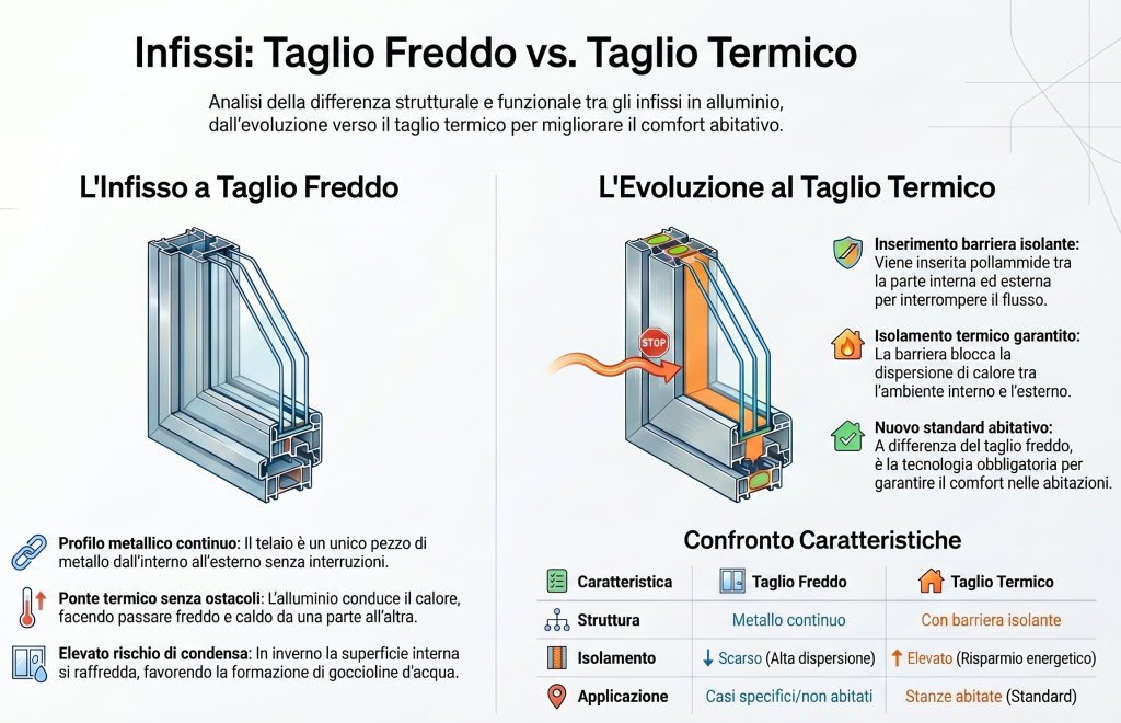 Cosa sono gli infissi a taglio freddo