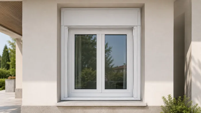 PVC taglio termico: finestra in PVC bianco con profili multicamera